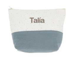 Neceser Infantil Rainbow Dots Azul Personalizable