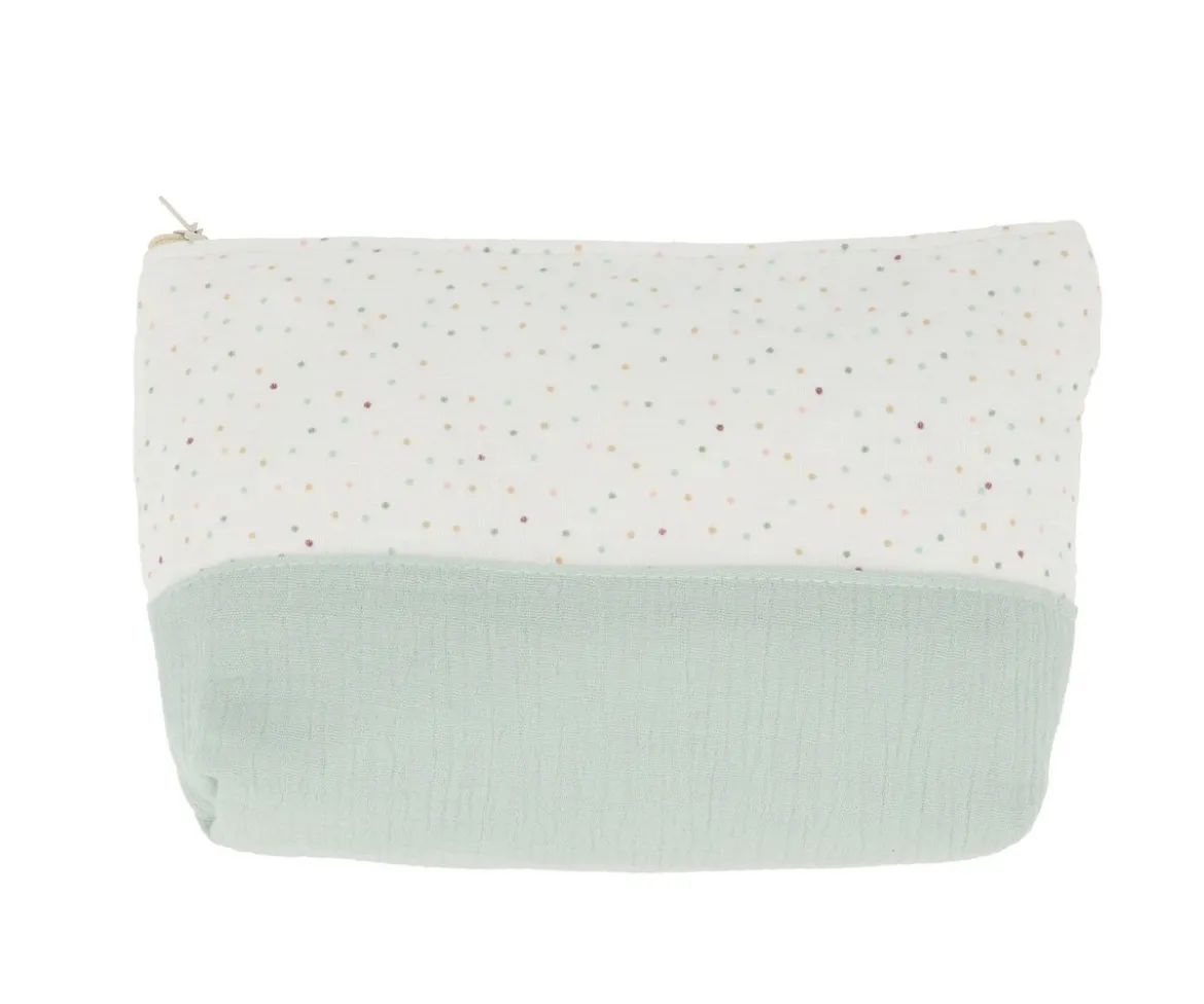 Neceser Infantil Rainbow Dots Verde Personalizable