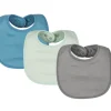 Pack 3 Baberos Kaffle Redondo Denim/Menta/Gris