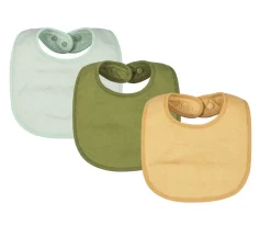 Pack 3 Baberos Kaffle Redondo Menta/Oliva/Tan