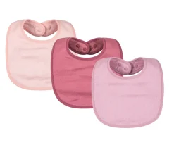 Pack 3 Baberos Kaffle Redondo Rosa/Lila/Burdeos