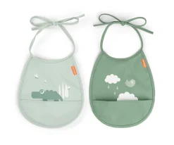 Pack 2 Baberos Pocket Croco Green