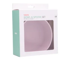 Pack Baby Meal Babero Silicona Fantastic Girl + Bol Silicona y Cuchara Lilac
