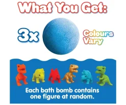Pack 3 Bombas De Baño Surprise Dinos
