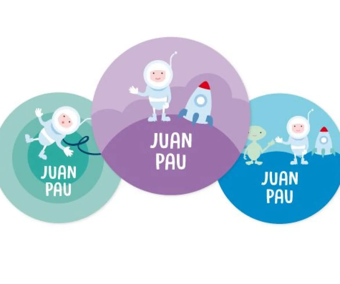 Pack 3 chapas Personalizadas Astronauta