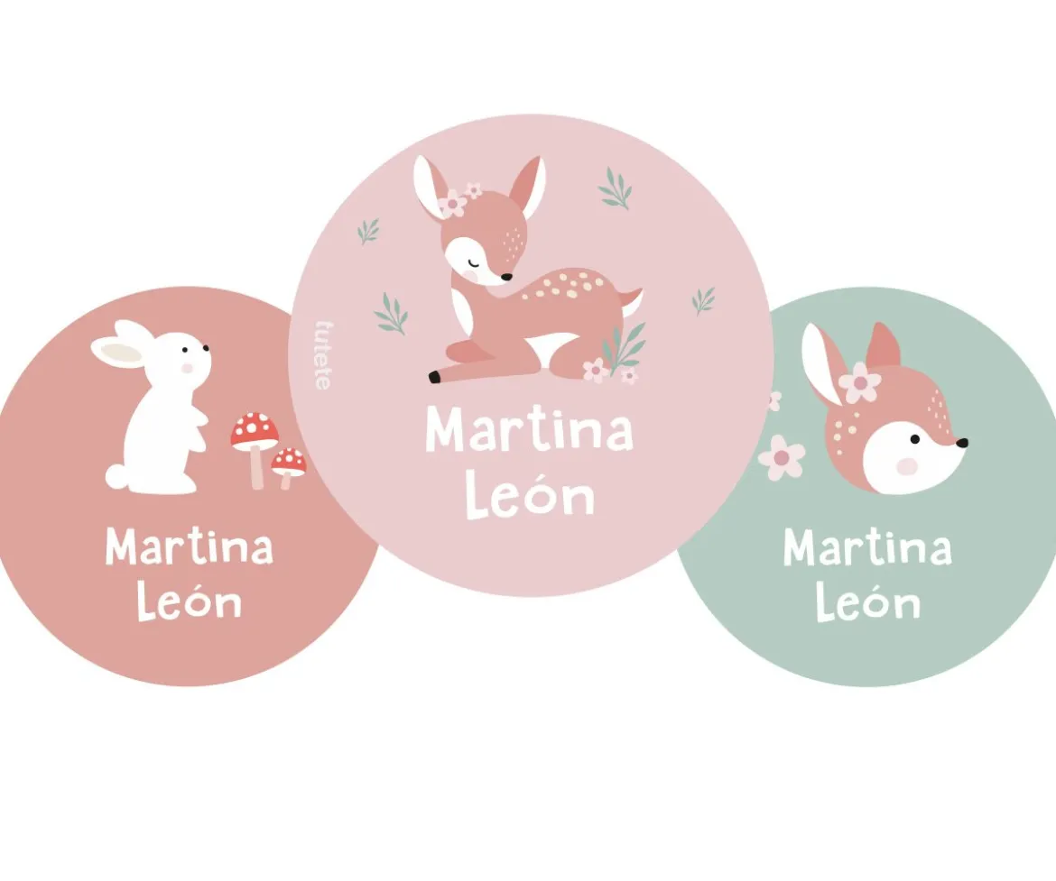 Pack 3 chapas Personalizadas Sweet Deer