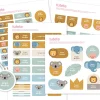 Pack Combinado Termo y Pegatinas Animal Friends