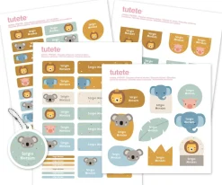 Pack Combinado Termo y Pegatinas Animal Friends