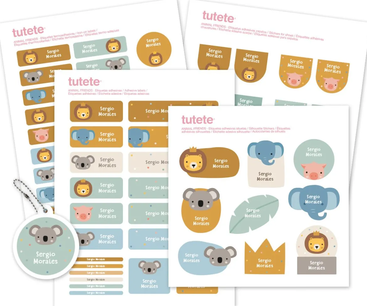 Pack Combinado Termo y Pegatinas Animal Friends