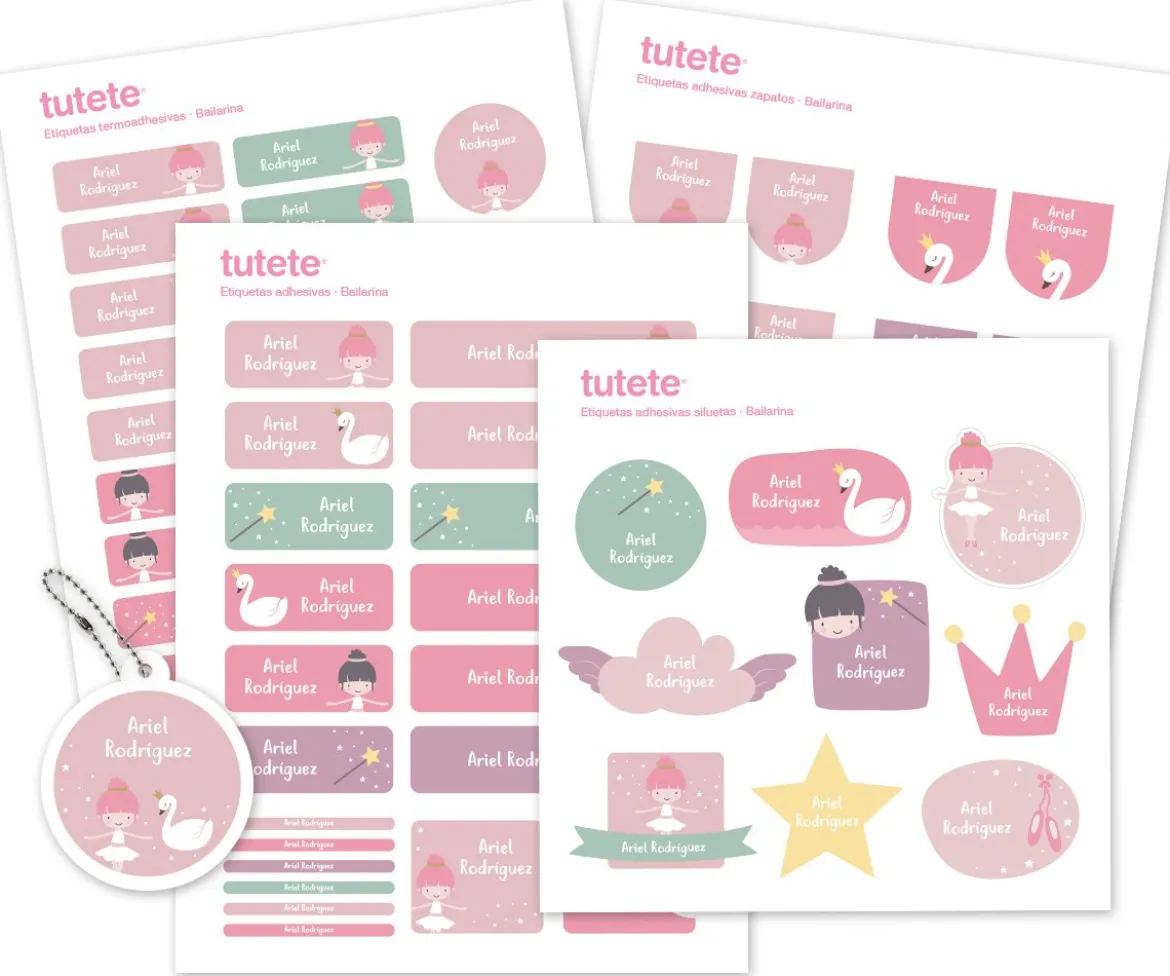 Pack Combinado Termo y Pegatinas Bailarina