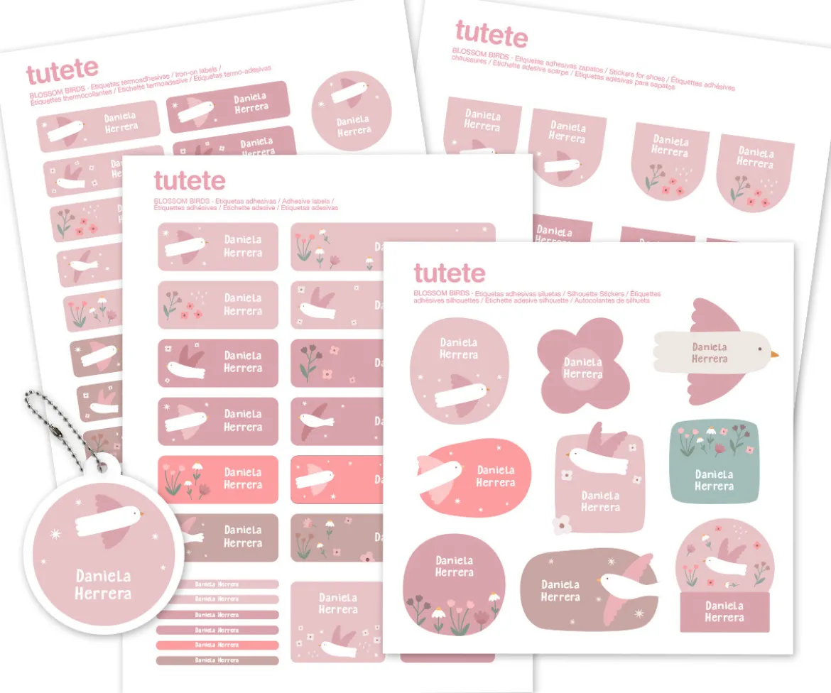 Pack Combinado Termo y Pegatinas Blossom Birds