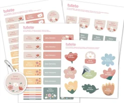 Pack Combinado Termo y Pegatinas Little Garden