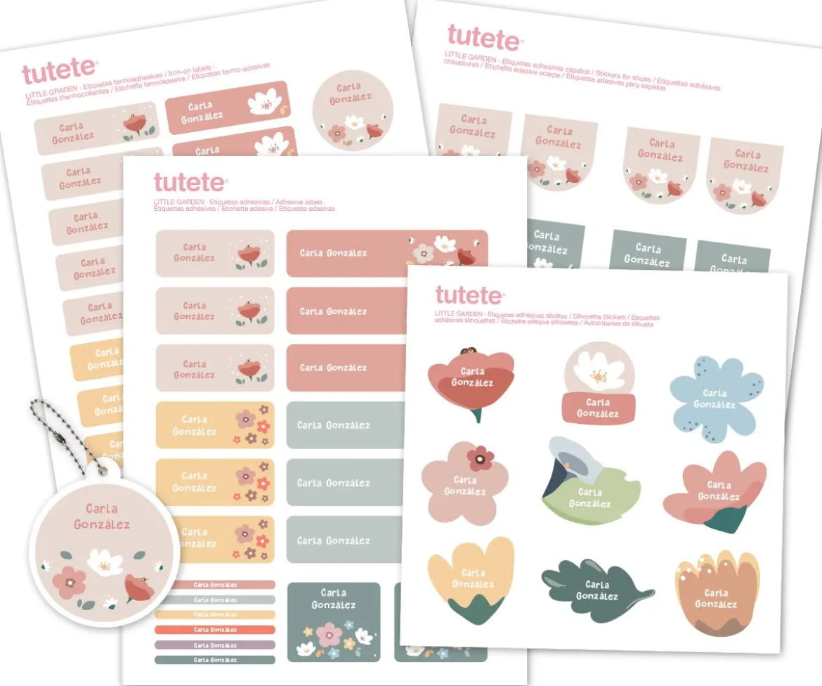 Pack Combinado Termo y Pegatinas Little Garden