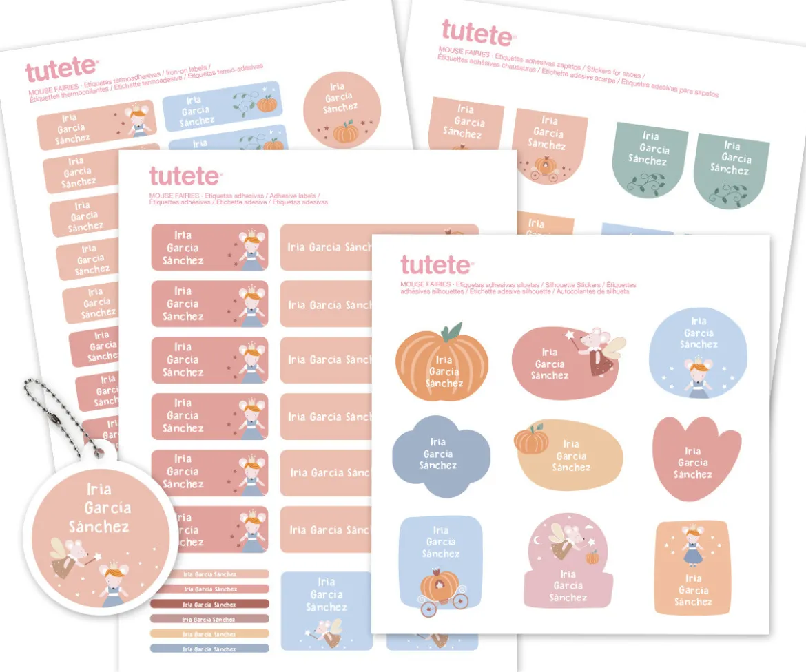 Pack Combinado Termo y Pegatinas Mouse Fairies