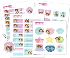 Pack Combinado Termo y Pegatinas Sirena