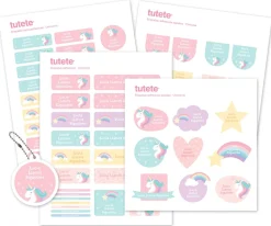 Pack Combinado Termo y Pegatinas Unicornio