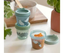 Pack de 3 Contenedores Porta Alimento Croco Green