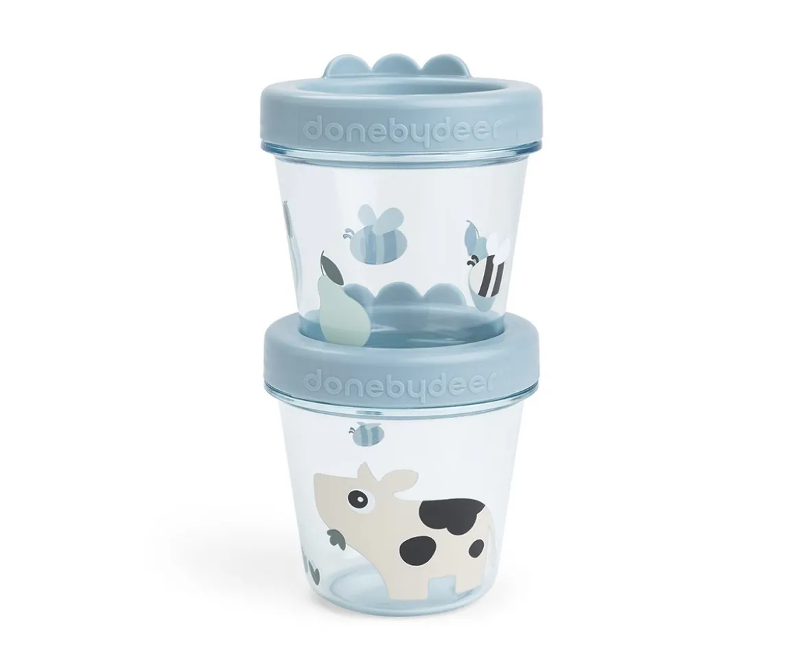 Pack de 2 Contenedores Porta Alimentos Tiny Farm Blue