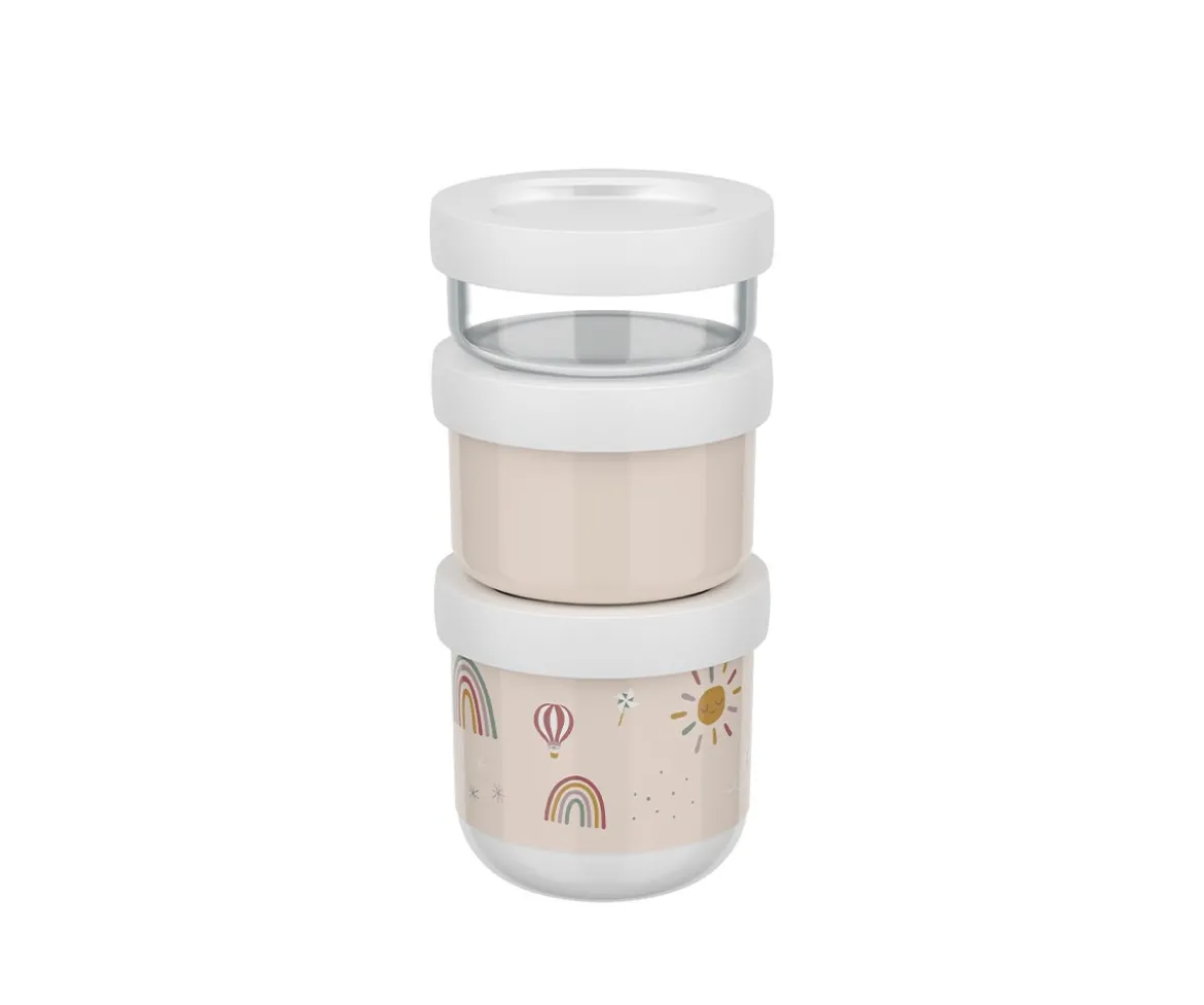 Pack 3 Dispensadores de Comida Apilable Mio Sunshine & Rainbow