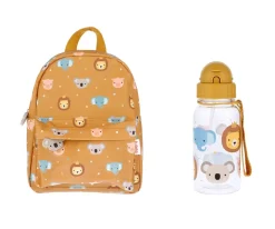 Pack Mochila Infantil + Botella Plástico Animal Friends