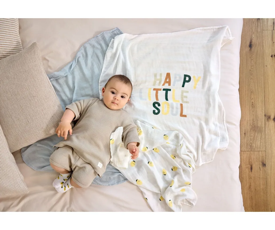 Pack 3 Muselinas Happy Fruits Lemon 80 cm