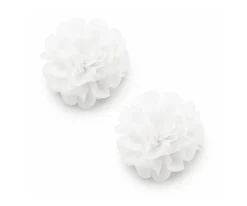 Pack 2 pinzas Roseta Gasa Blanco