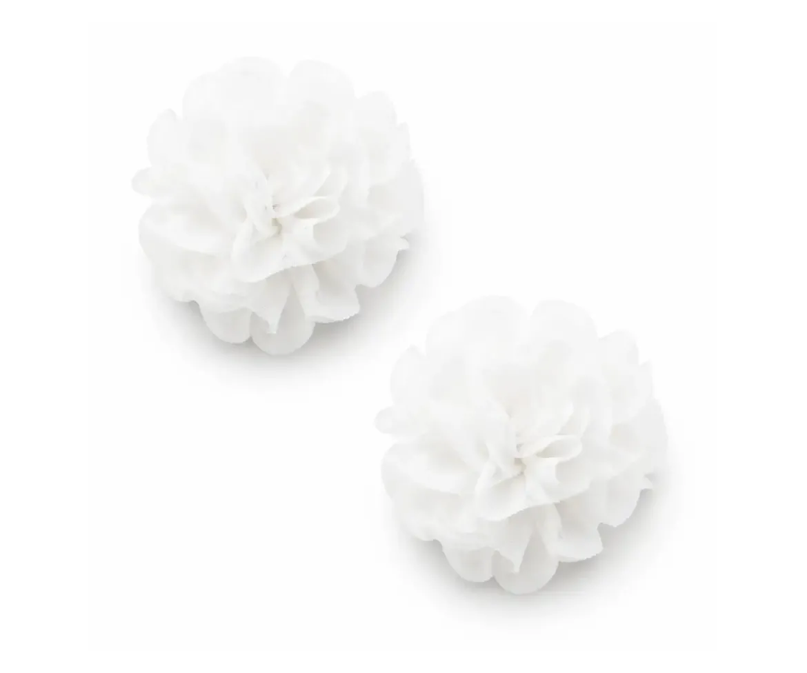 Pack 2 pinzas Roseta Gasa Blanco