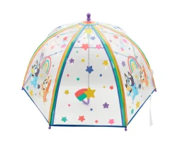 Paraguas Manual Infantil Bluey Transparente Burbuja