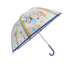 Paraguas Manual Infantil Bluey Transparente Burbuja