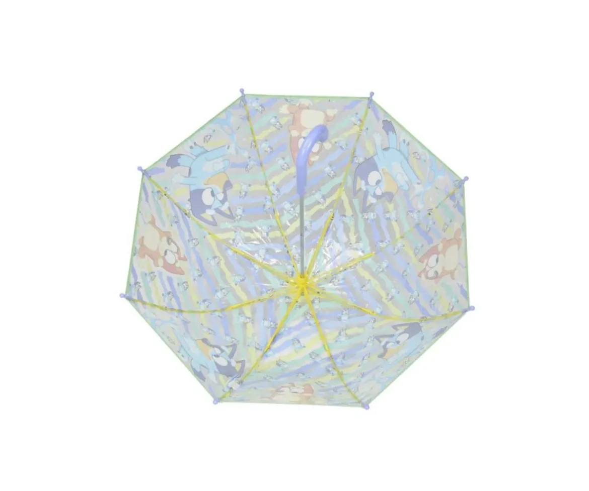 Paraguas Manual Infantil Bluey Transparente Burbuja
