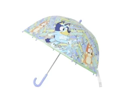 Paraguas Manual Infantil Bluey Transparente Burbuja