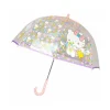 Paraguas Manual Infantil Hello Kitty Transparente Burbuja Rosa