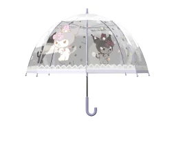 Paraguas Manual Infantil Kuromi Transparente Burbuja