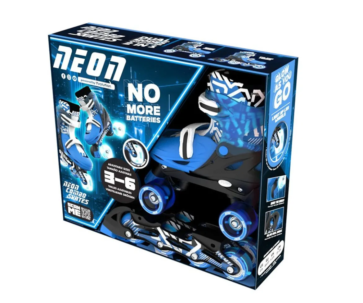 Patines Combo Neón Goteki Azul T.34-37