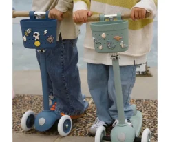 Patinete Banwood Eco + Cesta Pin & Ride Clay y Pines Dinosaurios