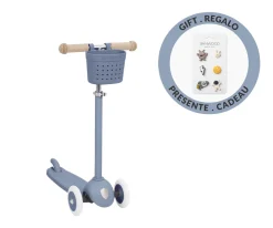 Patinete Banwood Eco + Cesta Pin & Ride Deep Sea y Pines Espacio
