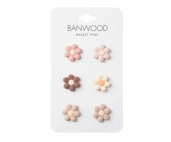 Patinete Banwood Eco + Cesta Pin & Ride Dusty Rose y Pines Flores