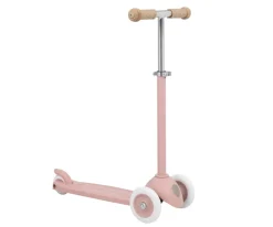 Patinete Banwood Eco + Cesta Pin & Ride Dusty Rose y Pines Flores