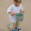 Patinete Banwood Eco + Cesta Pin & Ride Olive y Pines Dinosaurios