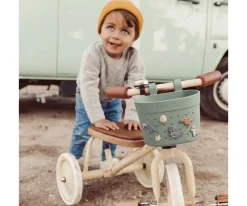 Patinete Banwood Eco + Cesta Pin & Ride Olive y Pines Dinosaurios