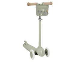 Patinete Banwood Eco + Cesta Pin & Ride Olive y Pines Dinosaurios