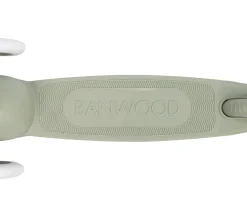 Patinete Banwood Eco + Cesta Pin & Ride Olive y Pines Dinosaurios