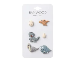 Patinete Banwood Eco + Cesta Pin & Ride Olive y Pines Dinosaurios