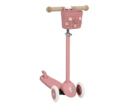 Patinete Banwood Eco + Cesta Pin & Ride Raspberry y Pines Magia