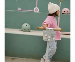 Patinete Banwood Eco + Cesta Pin & Ride Raspberry y Pines Magia