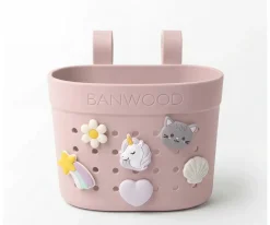 Patinete Banwood Eco + Cesta Pin & Ride Raspberry y Pines Magia