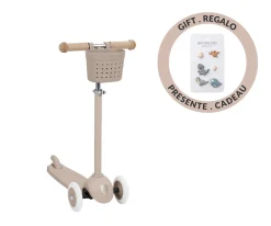 Patinete Banwood Eco + Cesta Pin & Ride Sand y Pines Dinosaurios