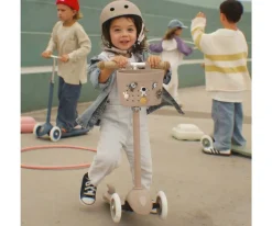 Patinete Banwood Eco + Cesta Pin & Ride Sand y Pines Dinosaurios