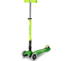 Patinete Maxi Deluxe Plegable Neon Led Verde / Amarillo