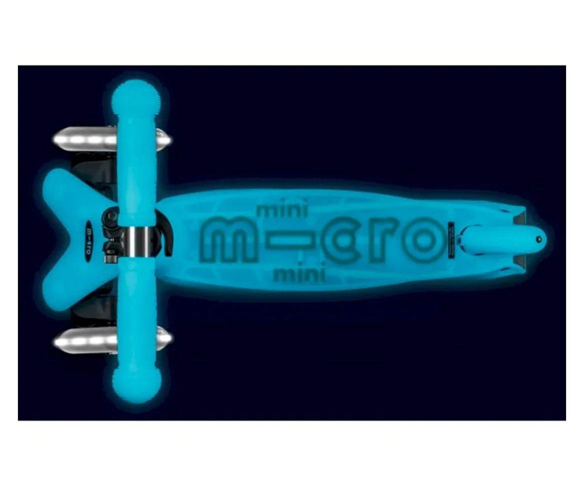 Patinete Mini Micro Deluxe Glow Aqua con Luces LED